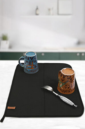 Basic Bulasik Kurutma Mati 46x55 cm Siyah