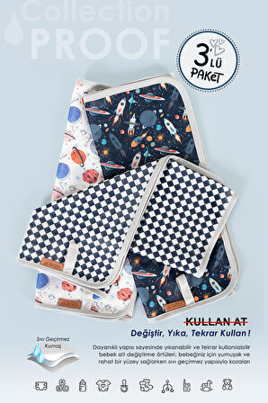 PROOF ALT AÇMA ÖRTÜSÜ 47x74 CM 3'LÜ GRİ GRUP