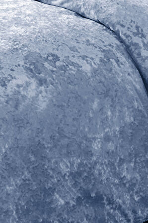 Kadife Yatak Örtüsü Ç.K Set 230x250 Indigo