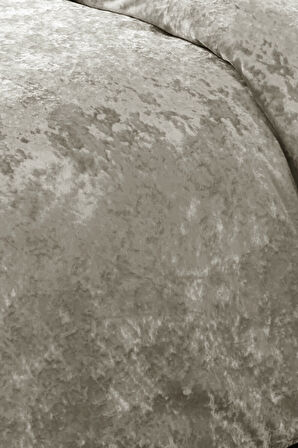 Kadife Yatak Örtüsü Ç.K Set 230x250 Vizon