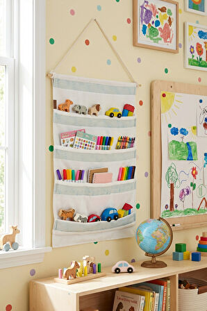 Duvar Kapı Askılık Organizer Solid Ç.Yeşili