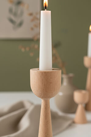 Ahşap Dekoratif Mumluk 3'lü Serenity