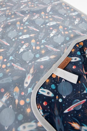 Proof Sıvı Geçirmez Etkinlik Aktivite Halı Örtüsü 85x140 cm Çok Amaçlı Bebek Çocuk Oyun Matı Galaxy