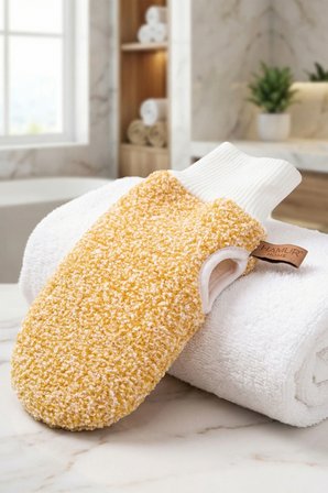 Yumuşak Banyo Kesesi Eldiven Yetişkin Duş Süngeri Hassas vücut Lifi