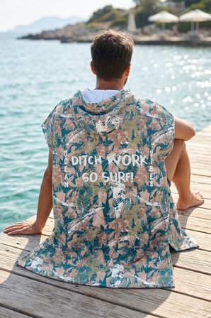Oversize Plaj Panço Havlu Genç Yetişkin Kapşonlu Deniz Havuz Doğa Dalış Yüzücü Kamp Havlusu Go Surf