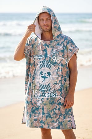 Oversize Plaj Panço Havlu Genç Yetişkin Kapşonlu Deniz Havuz Doğa Dalış Yüzücü Kamp Havlusu Go Surf