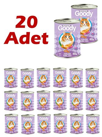 Goody Kısırlaştırılmış Somonlu Yetişkin Kedi Konservesi 400 Gr 20 Adet