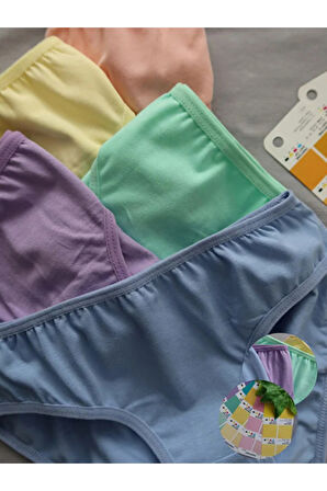 ALYA UNDERWEAR Anne Kız Kombin Pamuklu Külot - Beyaz Slip İç Çamaşırı - 5'li Paket