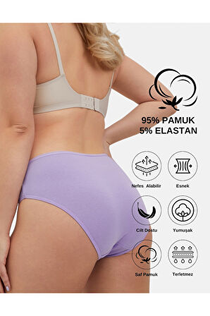 ALYA UNDERWEAR Anne Kız Kombin Pamuklu Külot - Beyaz Slip İç Çamaşırı - 5'li Paket