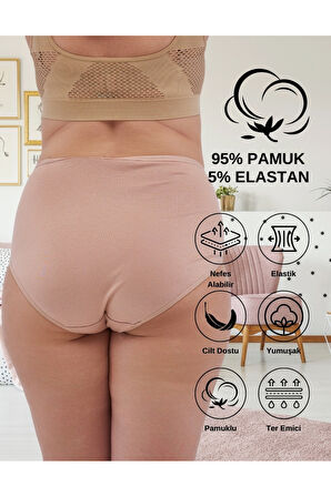 ALYA UNDERWEAR Kadın Battal Külot - 3 Adet Siyah (8XL, 9XL, 10XL)