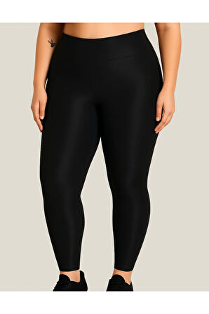 ALYA UNDERWEAR Büyük Beden Tayt Dalgıç Kumaş Yüksek Bel ( Siyah, 2xl)
