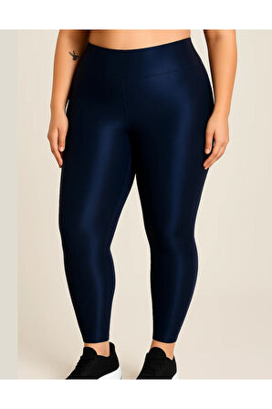 ALYA UNDERWEAR Büyük Beden Tayt Dalgıç Kumaş Yüksek Bel ( Lacivert, 2xl)