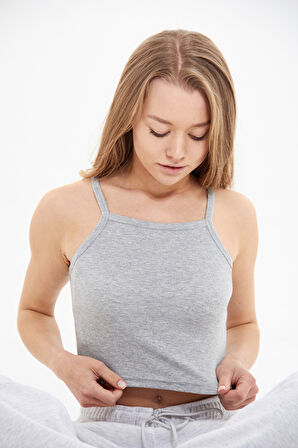 ALYA UNDERWEAR Kaşkorse Geniş Yaka Askılı Crop