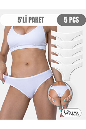ALYA UNDERWEAR Kadın Brazilian Külot 5 Adet (TEN)