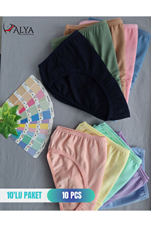 ALYA UNDERWEAR Kız Çocuk Kalpli Dokuma Lastik Pamuklu Kumaş Slip Külot 5'li Paket ( 5 Adet Beyaz)