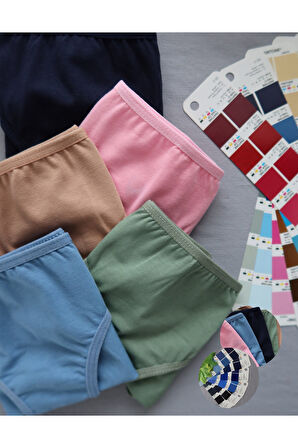 ALYA UNDERWEAR Kız Çocuk Kalpli Dokuma Lastik Pamuklu Kumaş Slip Külot 5'li Paket ( 5 Adet Beyaz)