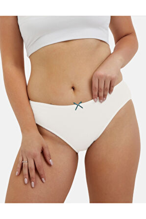 ALYA UNDERWEAR Pamuklu Kadın Külot Slip Empirme Baskılı Yüksek Bel İç Çamaşırı - 5'li Paket - Lacivert