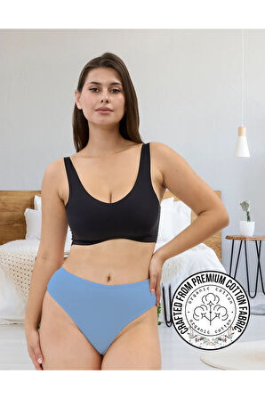 ALYA UNDERWEAR Kadın Yüksek Bel, Toparlayıcı, Tanga Külotlar Pamuklu String Iç Çamaşırı - Renkli - 5 Adet