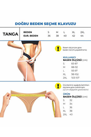 ALYA UNDERWEAR Kadın Yüksek Bel, Toparlayıcı, Tanga Külotlar -  5'li Paket Bordo, Siyah , Lacivert, K Yeşil, İndigo