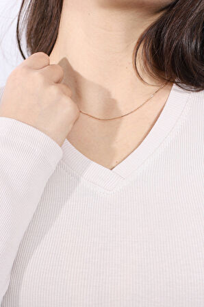 ALYA UNDERWEAR Pamuklu Kaşkorse V Yaka Body Sweatshirt, Fitilli Kumaş Likralı Bluz, Asker Yeşili Badi