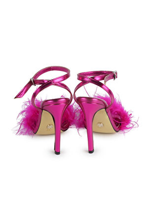Diva Tüylü Stiletto Fuşya