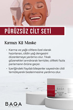 Baga Kırmızı Kil Maske & BB Krem Light İkili Set