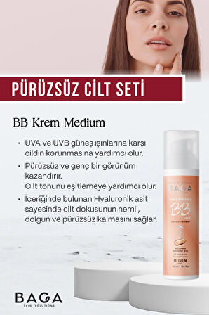 Baga Kırmızı Kil Maske & BB Krem Medium İkili Set