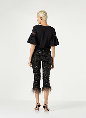 Le Twins Yüksek Bel Normal Yeşil Kadın Pantolon Savy