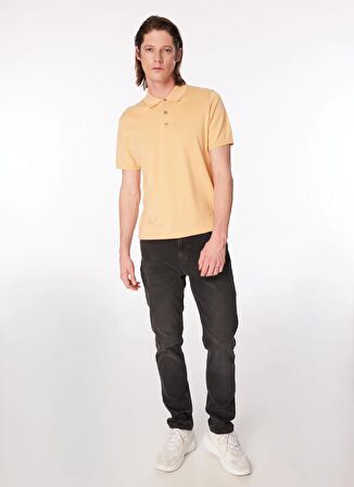 Polo Yaka Regular Fit Düz Açık Turuncu Erkek Kazak FC4SM-KZK 0896