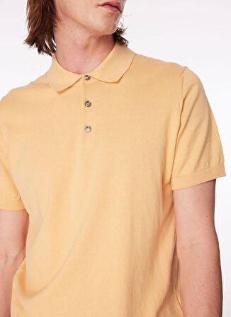 Polo Yaka Regular Fit Düz Açık Turuncu Erkek Kazak FC4SM-KZK 0896