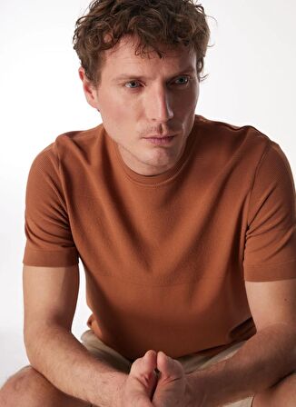 Fabrika Tarçın Erkek Bisiklet Yaka Basic Jakarlı Kazak F4SM-KZK 0710