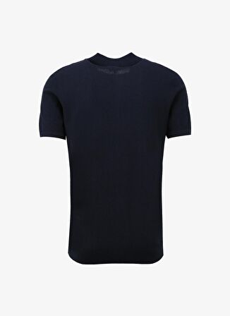 Fabrika Polo Yaka Basic Düz Lacivert Erkek Kazak F4SM-TST 0771