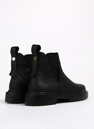 Manijero Siyah Kadın Deri Bot Paola