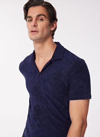 Fabrika Düz Lacivert Polo T-Shirt F4SM-TST 0981