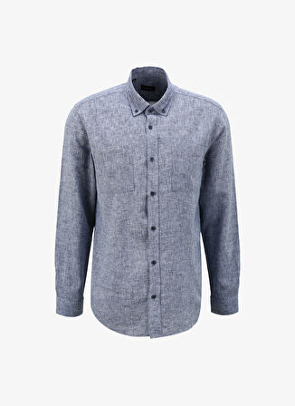 Fabrika Comfort İndigo Erkek Düğmeli Regular Fit Gömlek FC4SM-GML 0282