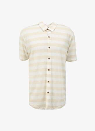 Bej Erkek Regular Fit Kısa Kollu Gömlek FC4SM-GML 0181