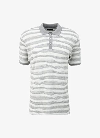 Çizgili Gri Erkek Polo T-Shirt FC4SM-TST 0889