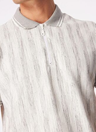 Çizgili Gri Erkek Polo T-Shirt FC4SM-TST 0785