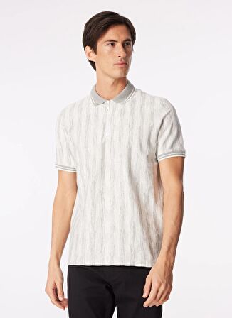 Çizgili Gri Erkek Polo T-Shirt FC4SM-TST 0785