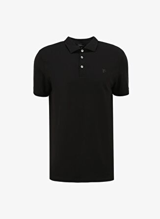 Siyah Erkek Polo Yaka Regular Fit Polo T-Shirt FC4SM-TST 0250