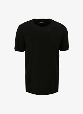 Fabrika Bisiklet Yaka Düz Siyah Erkek T-Shirt F4SM-TST 0740