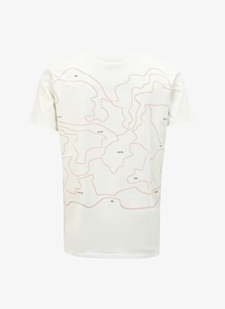 Fabrika Bisiklet Yaka Baskılı Kırık Beyaz Erkek T-Shirt F4SM-TST 0202