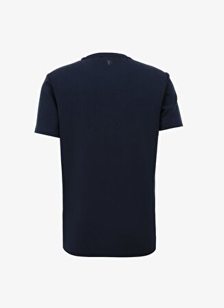 Fabrika Lacivert Erkek Bisiklet Yaka Basic T-Shirt F4SM-TST 0436