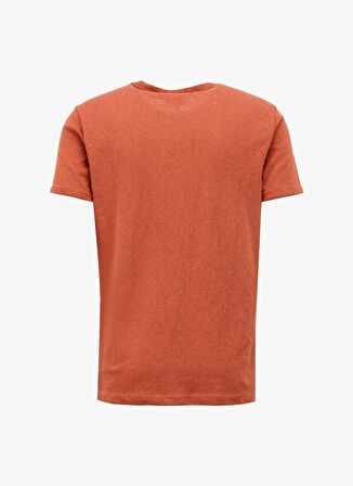 Fabrika Bisiklet Yaka Düz Kiremit Erkek T-Shirt F4SM-TST 0103