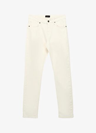 Fabrika Normal Bel Normal Paça Slim Fit Kırık Beyaz Erkek Denim Pantolon F4SM-PNT 110