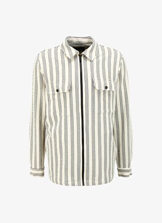 Fabrika Bej Erkek Basic Çizgili Ceket F4SM-CKT 0305