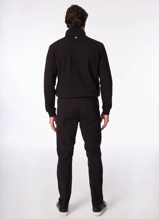 Fabrika Lastikli Bel Normal Paça Siyah Erkek Chino Pantolon F4SM-PNT 0745