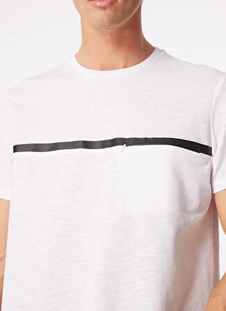 Fabrika Bisiklet Yaka Baskılı Beyaz Erkek T-Shirt F4SM-TST 0941