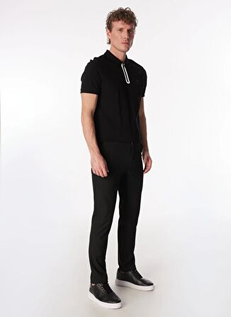 Fabrika Siyah Erkek Basic Polo T-Shirt F4SM-TST 0747