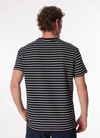 Fabrika Bisiklet Yaka Çizgili Lacivert Erkek T-Shirt F4SM-TST 0259